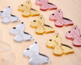 Personalized Butterfly Acrylic Tags,Wedding Party Name,Baby Shower Decoration,Custom Gifts,Clothing,Jeans, Bags,Shoes,DIY