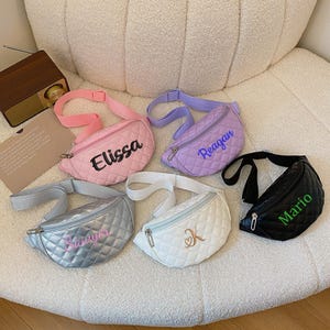 Personalized Girls Fanny Pack,  Birthday Party Favor, Crossover Bag, Gift, Personalized Party Favor, Custom Gift, Sling Bag，Embroidery name