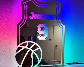 Custom Basketball Jersey Neon Sign: Personalized Kid Room Decor