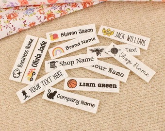 Custom Ironing Labels, Tags for Handmade Items, Iron on Label, Custom Clothing Labels, Brand Labels
