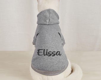 Embroidered Name Dog Hoodie: Personalized Puppy Clothes