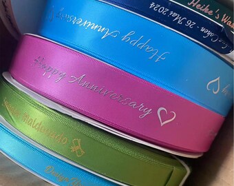 Personalized Satin Ribbon: Custom Printing, Gift Wrapping, 100 Yards