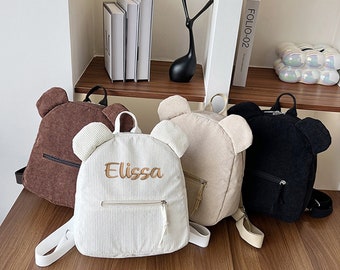 Custom Teddy Bear Backpack Embroidered Name Kids School Backpack Children's Day Party Gifts Birthday Bags with Personalized Name