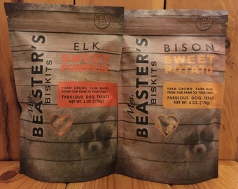 Grain Free Dog Treat Duo Bison Sweet Potato & Elk Sweet Pumpkin