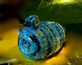 Bitossi Rimini Blue Bird Figurine, Aldo Londi Duck Figurine
