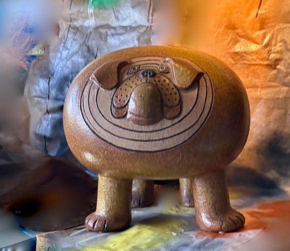 XXL Epic Rare Vintage Lisa Larson Decorative Ceramic Bull Dog