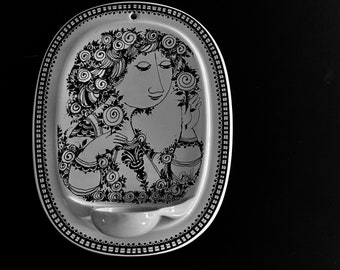 ヴィンテージ Bjorn Wiinblad 装飾セラミック ウォールプレート デンマーク ミッドセンチュリー モダン Rosenthal 用