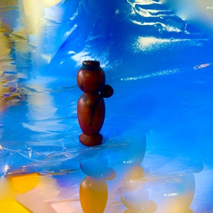 Vintage Mid Century Modern Teak Figure  Scandinavian