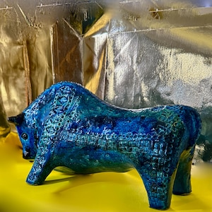 ヴィンテージ ビトッシ リミニブルー イノシシ Bitossi bull - Etsy 日本