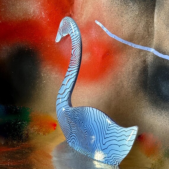 A Wonderful Vintage Large Abraham Palatnik Designed Acrylic Swan