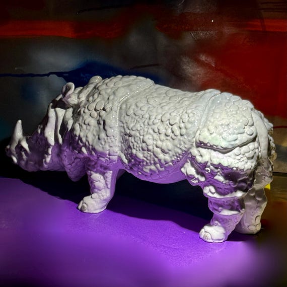 Wonderful Vintage XXXL Rare Mottahedeh Rhino Ceramic Made in Italy
