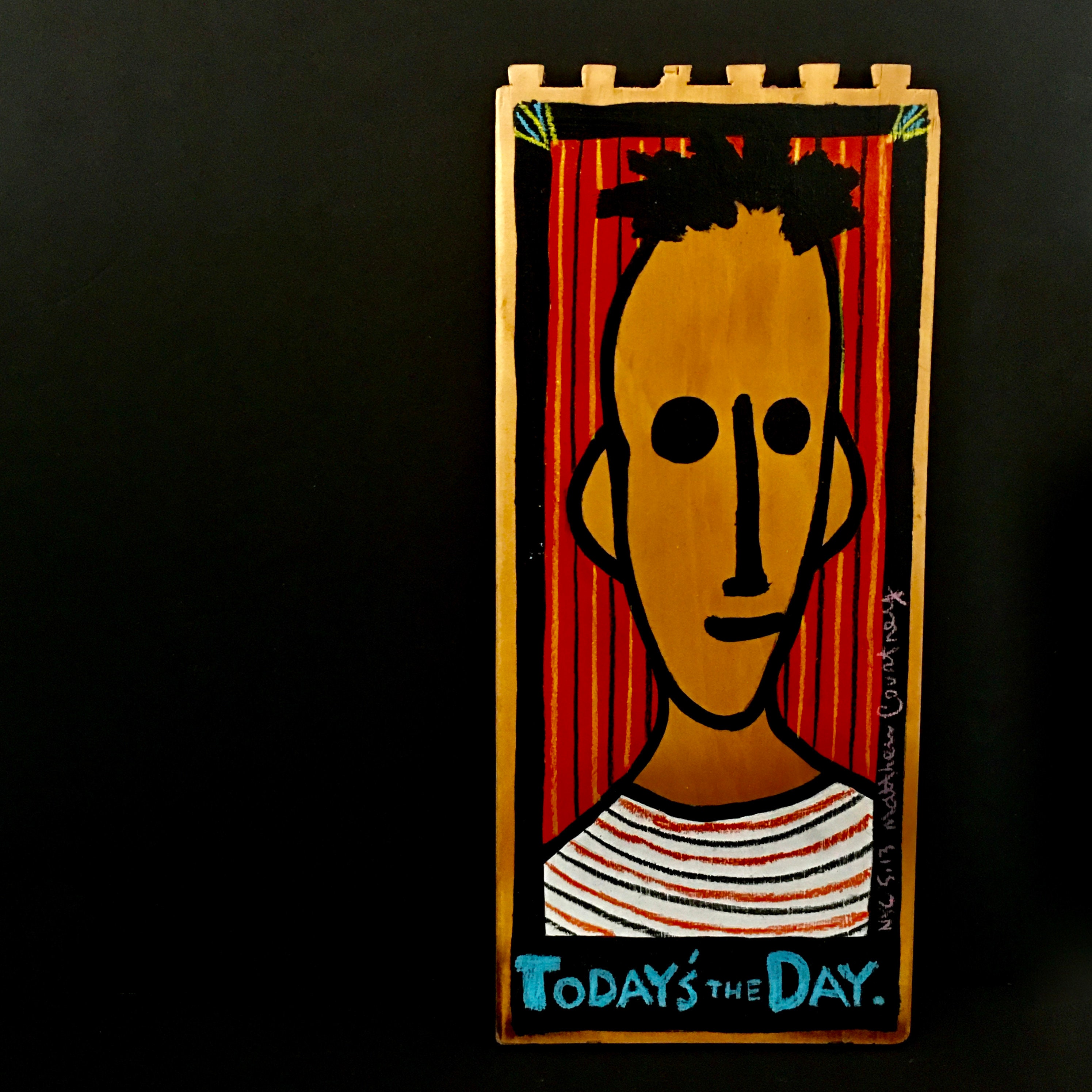 Ein Vintage moderne Acryl-Malerei auf gefunden Board von | Etsy