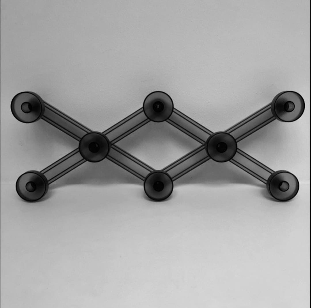 Vintage Modern Wall Coat Hanger Bridge in Methacrylate Design Etsy