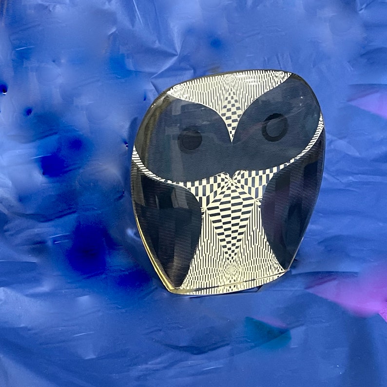 Vintage Decorative Abstract Lucite Owl Sculpture Designed by Abraham Palatnik Brazil image 2