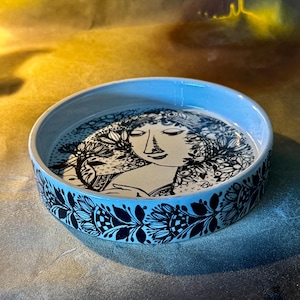 Vintage 1960&#39;s Bjorn Winblad Ceramic decorative bowl Nymolle Denmark