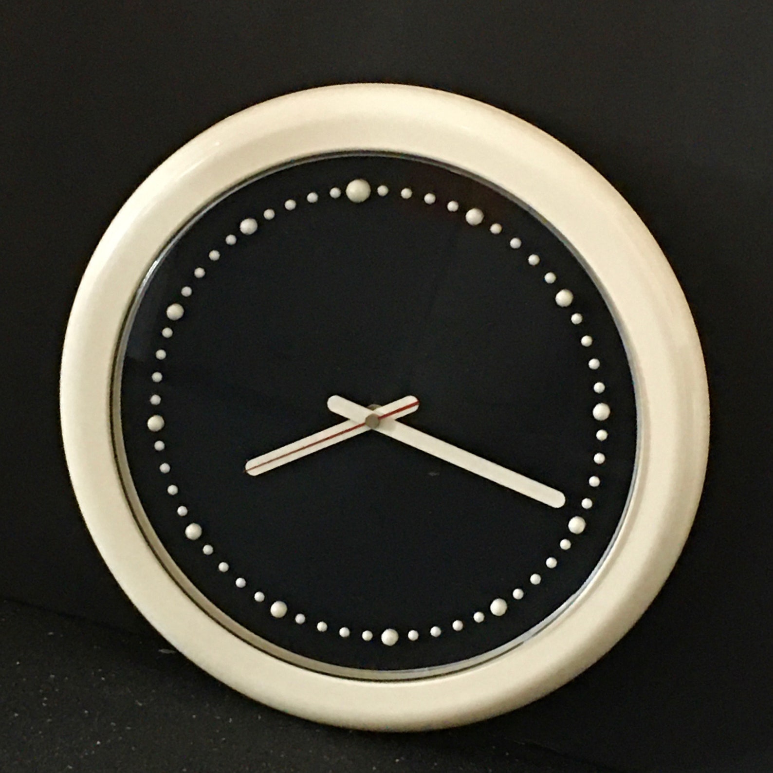 Vintage Modern Italian Wall Clock Studded with Raised Dots by Etsy