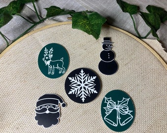 Needle Minders | Christmas and Winter Collection | Embroidery, Cross Stitch Gifts | Mix and Match