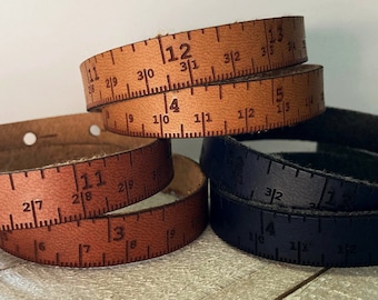 VEGAN Leather Ruler Bracelet Laserhaze Exclusive Water-resistant Fishing  Tape Measure Knitting, Quilting, Needle Craft Gifts for Mom 