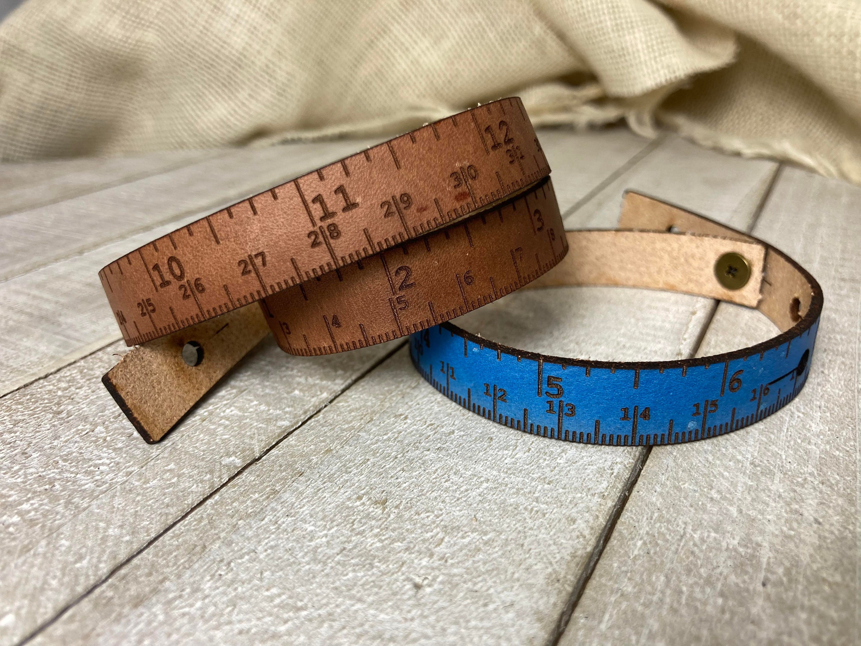 Leather Ruler Bracelet Back to School Mother's Day Etsy