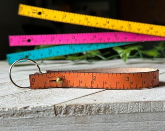 Ruler Keychain™ | Portable Leather Ruler | Practical STEM, Craft, Needlework, DIY Gift