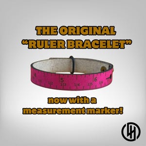 Ruler Bracelet: Hand-Dyed Leather Measuring Bracelet