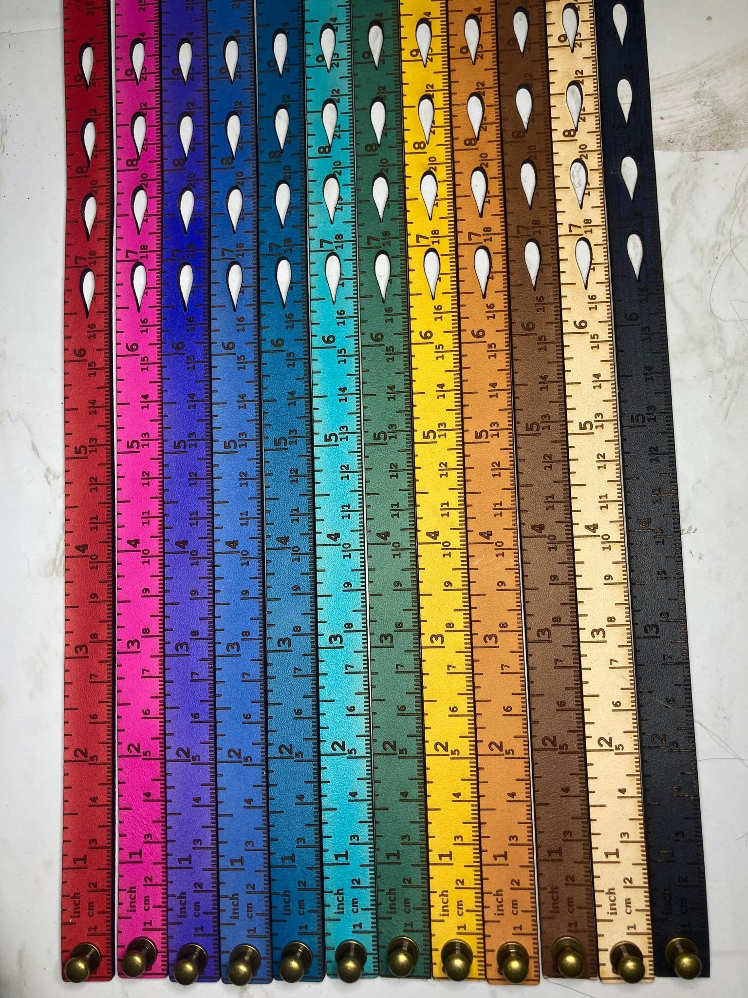Leather Ruler Bracelet Wholesale Notions Knitting Gift Etsy