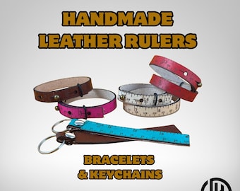 Leather Rulers: Bracelets, Keychains & Earrings | Handmade Leather Ruler