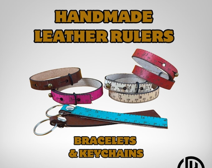 Leather Rulers: Bracelets, Keychains & Earrings | Handmade Leather Ruler