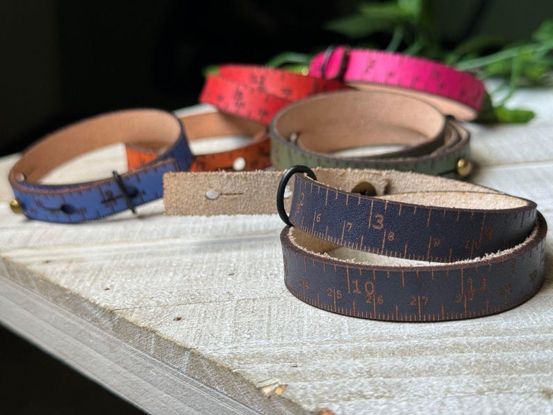 Handmade Leather Ruler Bracelet: Craft Tool, Sewing, Knitting image 2