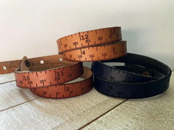 VEGAN Leather Ruler Bracelet Laserhaze Exclusive Water-resistant