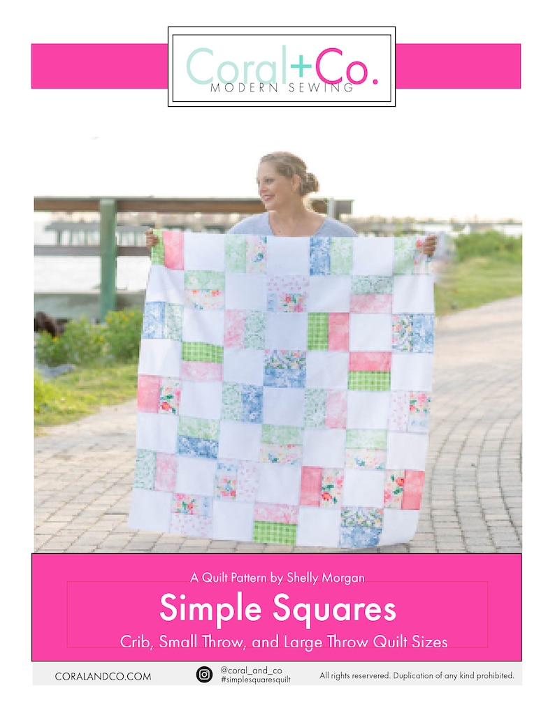 Beginner Quilt Pattern PDF Digital Download Baby Girl Quilt Pattern image 6