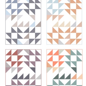 Maid Modern Quilt Pattern PDF Digital Download Half Square Triangle Quilt Pattern image 9