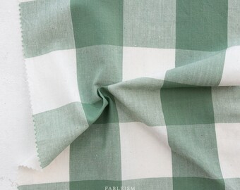 Large Camp Gingham in  Eucalyptus- Fabelism Supply Co. | Fat Quarter or Yardage