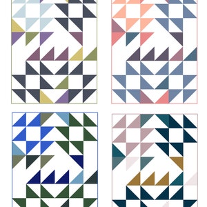 Maid Modern Quilt Pattern PDF Digital Download Half Square Triangle Quilt Pattern image 10