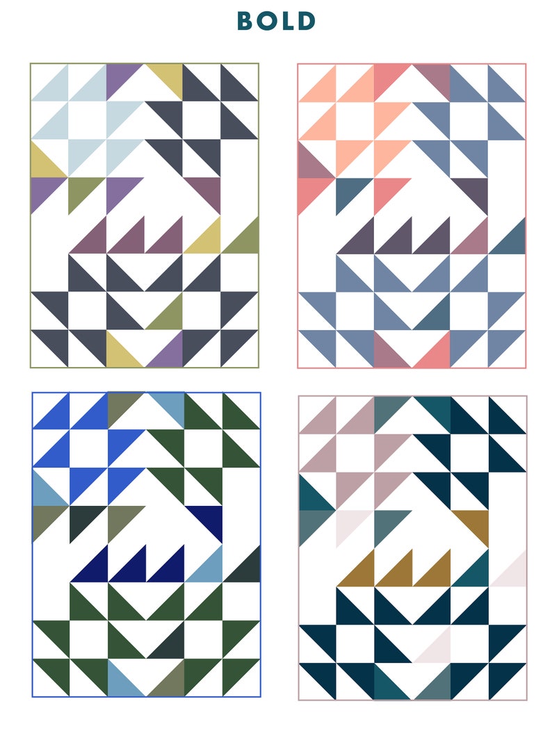 Maid Modern Quilt Pattern PDF Digital Download Half Square Triangle Quilt Pattern image 10