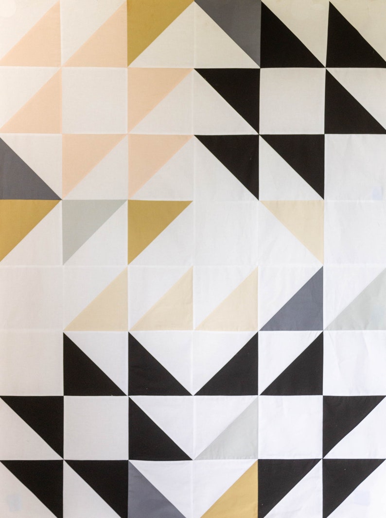 Maid Modern Quilt Pattern PDF Digital Download Half Square Triangle Quilt Pattern image 2