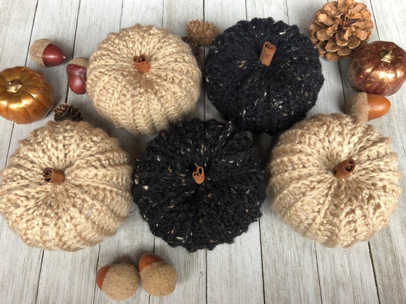 Rustic Tan White Knit Burlap Acorn Halloween Fall Thanksgiving Farmhouse Decor Rustic Tan White Knit Burlap Acorn Halloween Fall Thanksgiving Farmhouse Decor
