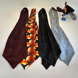 Paisley Ascot and Pocket Square | Multiple Colors Available | Victorian Ascot Necktie | Men&#39;s Ascot Cravat | Ascot Tie | Men&#39;s Accessories