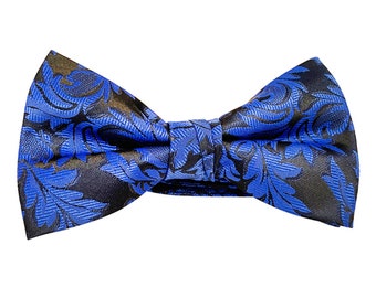 Blue Brocade Bow Tie | Multiple Colors Available | Wedding Bow Tie | Men's Bow Tie | Brocade Tie | Christmas Gift | Bow Tie Stocking Stuffer