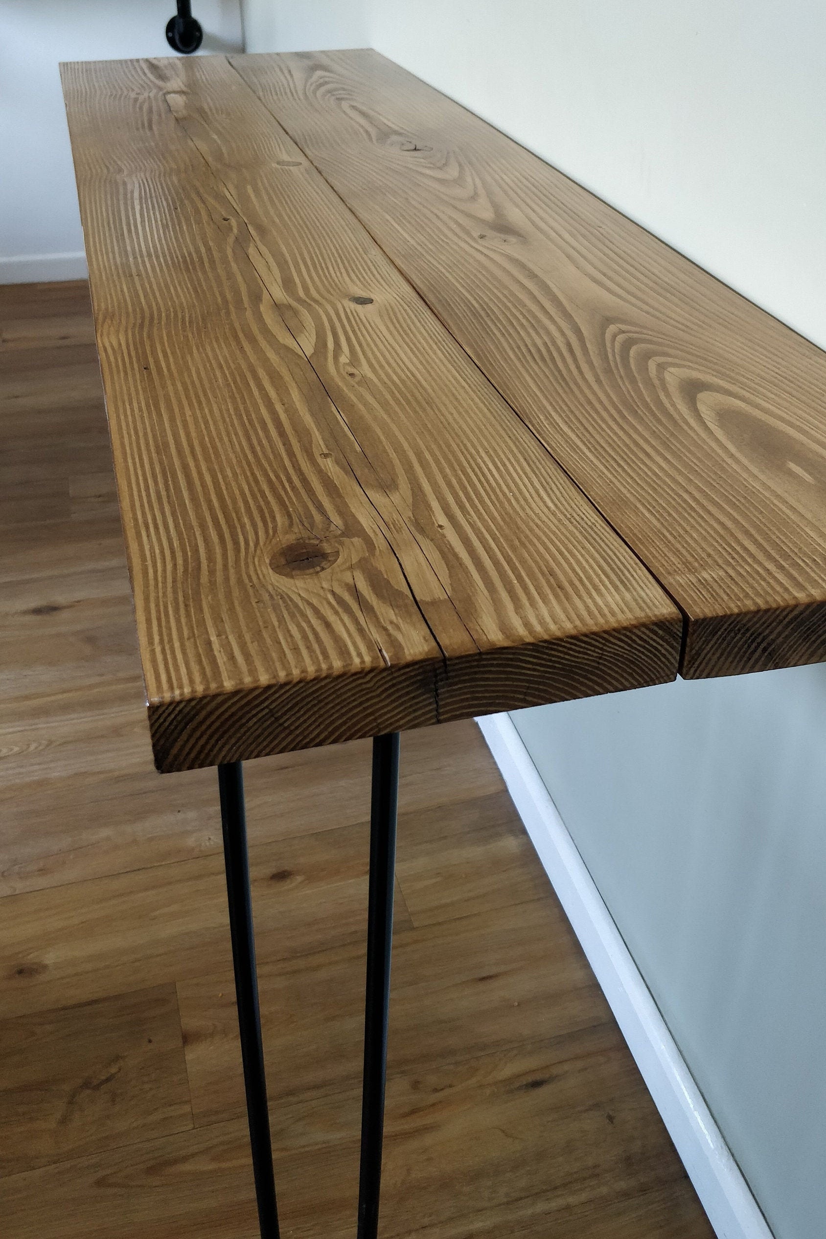 Half Console Table Wall Hung Reclaimed Wood Etsy