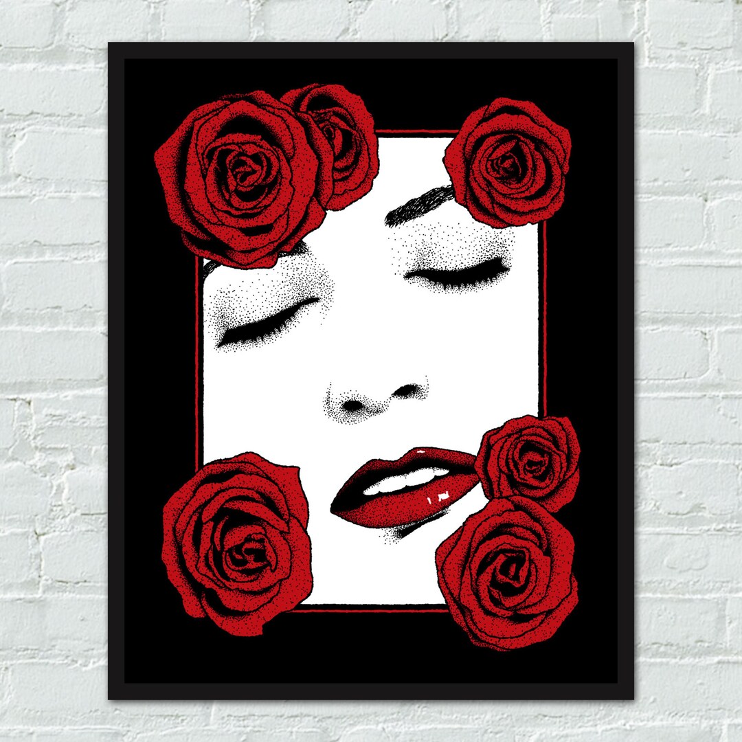 Floral Wall Art Roses Portrait Print Wall Decor - Etsy