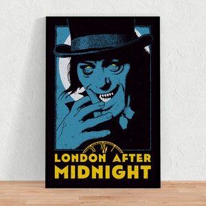 Horror Movie Poster Lon Chaney London After Midnight Vampire Print Wall Art