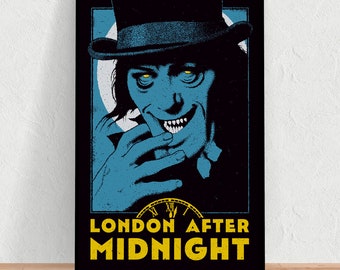 Horror Movie Poster Lon Chaney London After Midnight Vampire Print Wall Art