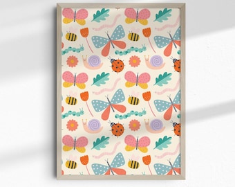 Kids bug printable | DIGITAL Print | Insect printable | Teacher resource printable