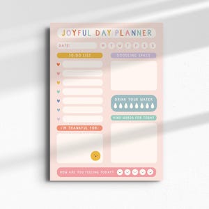 Planner colorato, giocoso, gioioso, stampabile digitale, non datato, planner motivazionale,