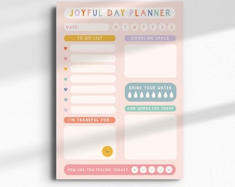 Colourful Playful, Joyful,  Digital Printable, Undated Planner, Motivation Planner,
