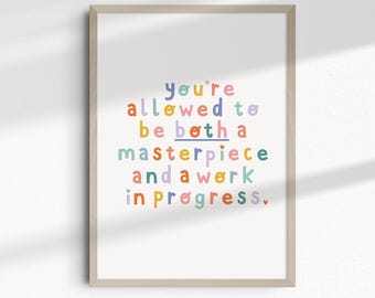 Motivational Poster | DIGITAL Print | Funky, Eclectic Home Decor | Maximalist Room| Typographic print