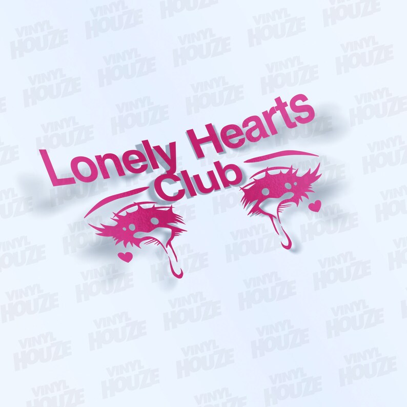 Lonely Hearts Club - Cry Eyes Anime Eyes JDM Wave Tuner Car Vinyl Drift Decal Sticker for Car Window Laptop Die Cut 