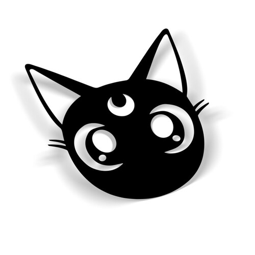 Luna Cat Vinyl Decal Sticker for Car Truck Window Laptop Die Etsy