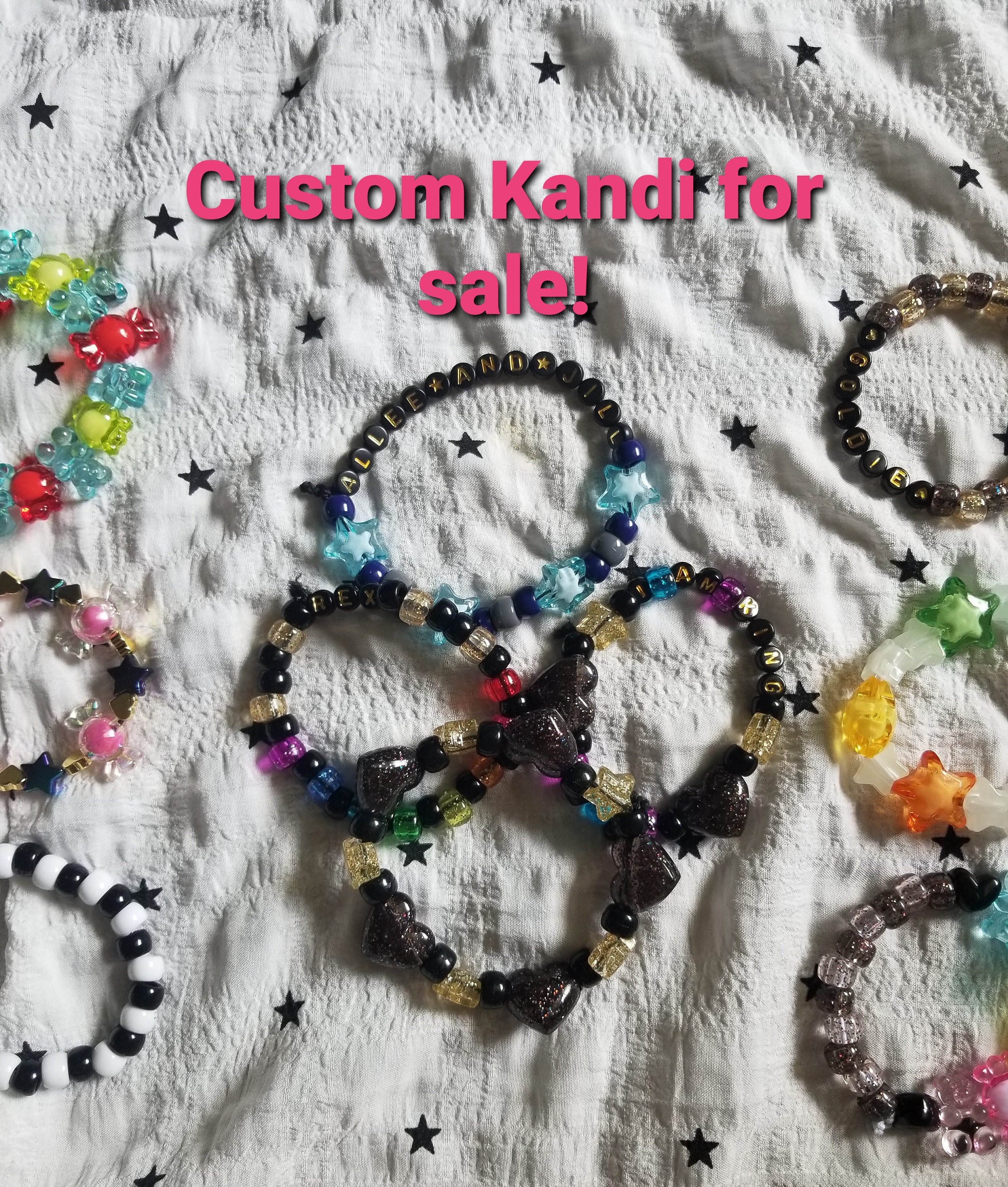 10 Custom Kandi Bracelets EDM RAVE PLUR 